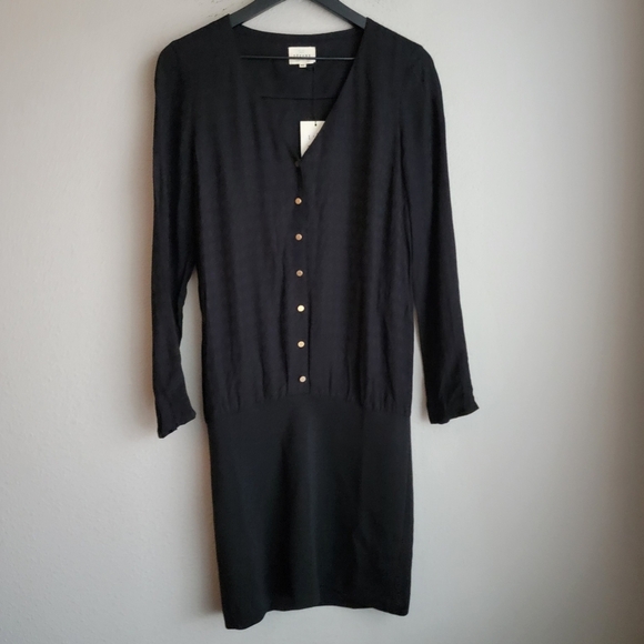 Sezane Seattle Dress in Black size 40 NWT - Picture 2 of 8